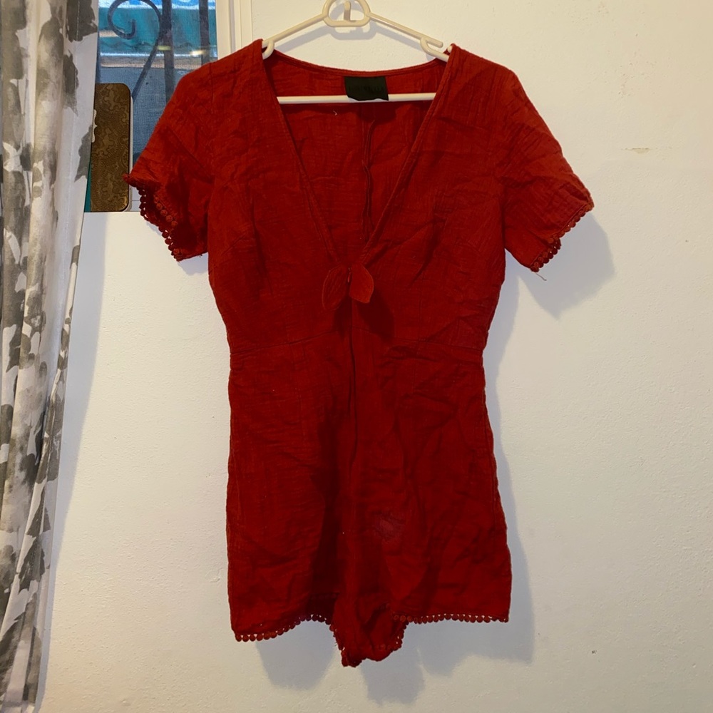 Night walker rust orange red romper